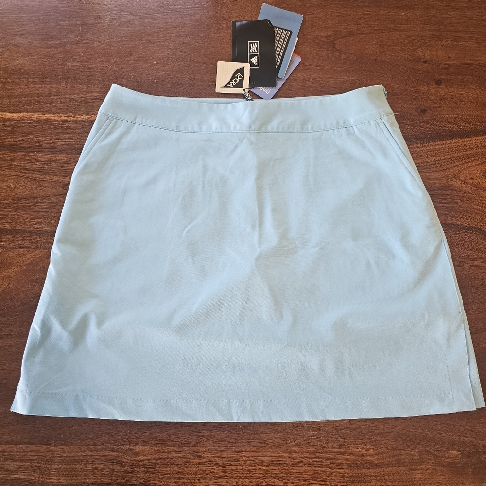 Adidas Blue ClimaCool Stretch Twill Skirt Tennis Golf Skort Size 12